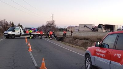 Imagen del accidente. / Foto: Policía Foral de Navarra.