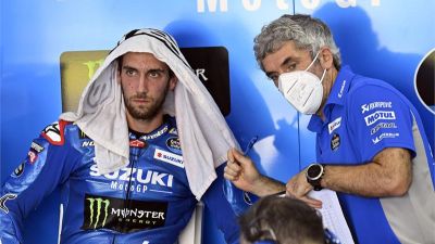 Alex Rins, durante los test de pretemporada celebrados en el circuito de Mandalika.