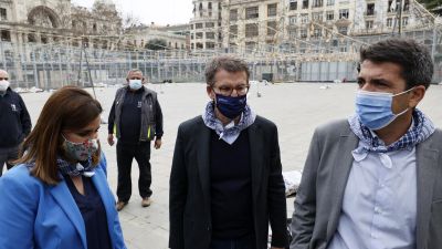 Alberto Núñez Feijóo en Valencia. / Foto: EFE.