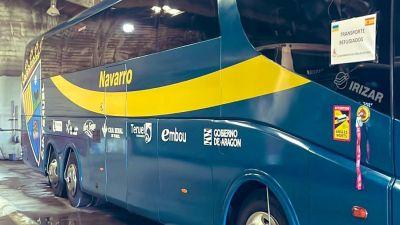 El CD Teruel se ha unido a la iniciativa del Ayuntamiento de Utrillas cediendo su autobús.