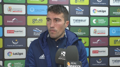 Alberto Zapater en rueda de prensa.