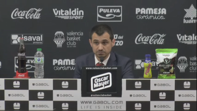Aleix Durán, en la sala de prensa de La Fonteta.