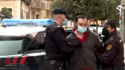 El Rambo de Requena, esta mañana, a su llegada a los juzgados.