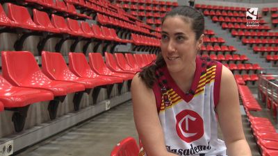 Vega Gimeno durante la entrevista con Aragón TV.