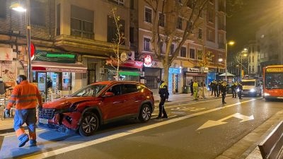 Imagen del coche accidentado.