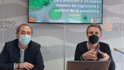 José María Arnal (izquierda) y Francisco Javier Falo, durante la presentación de este martes. / Gobierno de Aragón