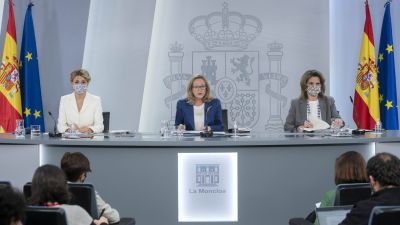 Rueda de prensa posterior al Consejo de Ministros celebrado este martes. / Foto: EP.