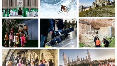 Varias imágenes con destinos turísticos de la Comunidad. / Fotos: Turismo de Aragón