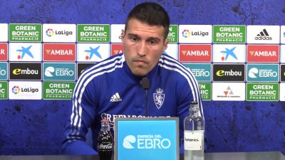 Alberto Zapater en rueda de prensa.