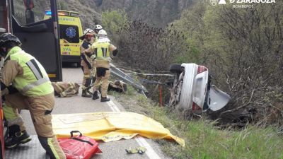 El accidente se ha producido en la CV-601, entre Embid de la Ribera y Calatayud. / Diputación de Zaragoza
