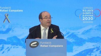 Miquel Iceta en la clausura de la jornada sobre los JJ. OO. de Invierno celebrada en Barcelona el pasado mes de marzo. | Europa Press