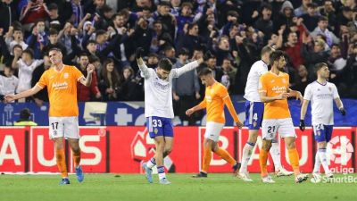 Puche celebra la victoria ante Fuenlabrada.