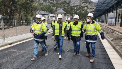 José Luis Soro, durante su visita a las obras. / Foto: DGA
