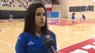 Carmen Alonso durante la entrevista en Aragón Deporte.