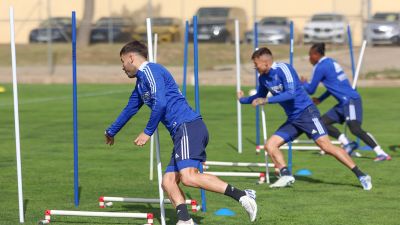 Imagen de un entrenamiento del Real Zaragoza.