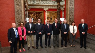 El Presidente de Aragón, Javier Lambán, junto al consejero de Hacienda, Carlos Pérez Anadón. / Foto: Gobierno de Aragón