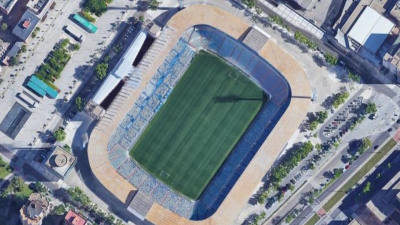 Vista aérea del estadio de La Romareda. / Foto: Google Maps.