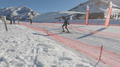 Competición de biatlón en Candanchú.