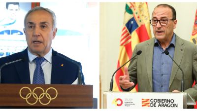 El presidente del COE, Alejandro Blanco, y el consejero de Deporte, Felipe Faci.