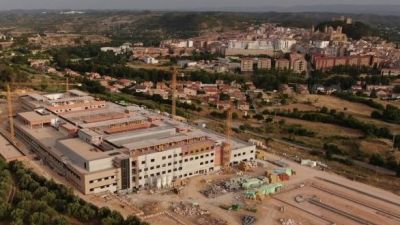Estado actual de las obras de construcción del futuro Hospital de Alcañiz. / Gobierno de Aragón.