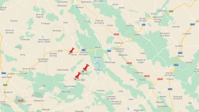 El seísmo se ha sentido en las localidades aragonesas de Cetina, Jaraba y Calmarza. / Google Maps