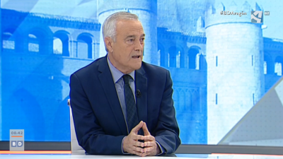 El presidente de las Cortes de Aragón, Javier Sada.