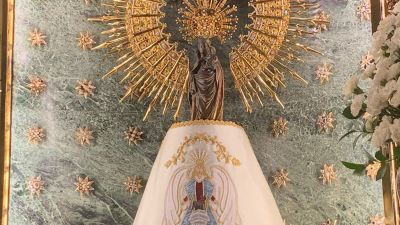 La Virgen del Pilar vestirá un manto con el Torico. / Twitter