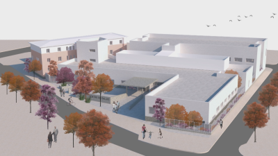 Imagen del proyecto del nuevo centro de salud de Barbastro.