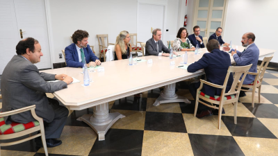 La reunión ha tenido lugar este lunes en el edificio Pignatelli. / Gobierno de Aragón