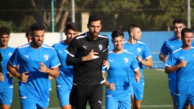 Primer entrenamiento del Club Deportivo Ebro.
