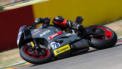 Julián Giral durante la carrera de Supersport