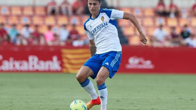 Alejandro Francés durante el encuentro ante el Nástic de Tarragona.