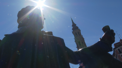 Foto de archivo de la ola de calor que afectó a Zaragoza el pasado mes de mayo.