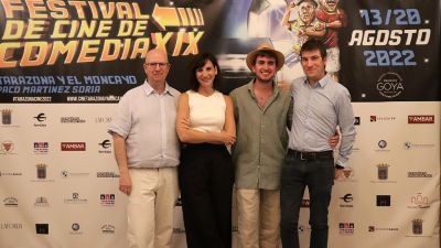 Malena Alterio y Oscar Ortuño, protagonistas de la inauguración del Festival de Cine de Comedia de Tarazona./ Ayuntamiento de Tarazona.