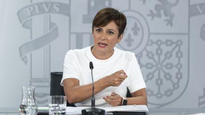 La ministra Portavoz, Isabel Rodríguez, durante una rueda de prensa posterior a una reunión del Consejo de Ministros, en La Moncloa, a 23 de agosto de 2022, en Madrid./ Alberto Ortega / Europa Press
