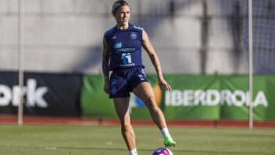 Mapi León, en un entrenamiento con la selección española femenina.