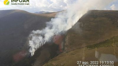 Imagen del incendio de Laspuña. / INFOAR