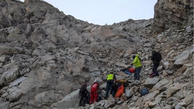 Los agentes informan de extremar la precaución en la zona porque el terreno se encuentra inestable. / Guardia Civil Huesca