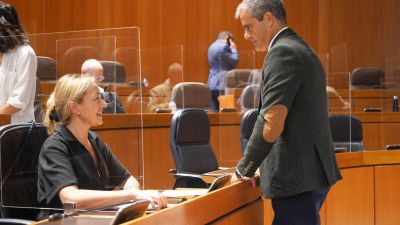 La consejera de Economía, Marta Gastón, y el diputado de Cs Javier Martínez. / Fuente: Europa Press