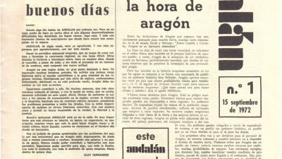 Número 1 del periódico ‘Andalán’. / Europa Press.