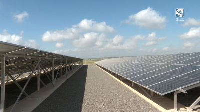 Imagen de una planta fotovoltaica aragonesa.