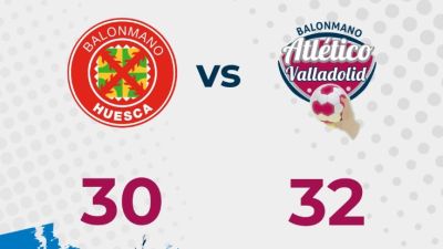 Final del partido entre el Bada Huesca y el Atlético Valladolid