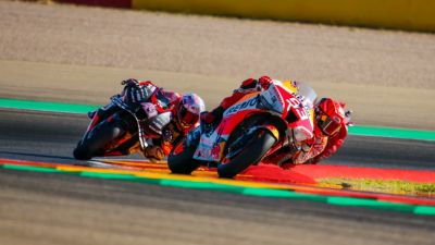 Marc Márquez durante este viernes.