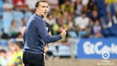 Juan Carlos Carcedo durante el partido.