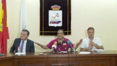 Antonio Amador (en el centro), Joaquín Bielsa (derecha de la imagen) y Juan Ciércoles (izquierda de la imagen).