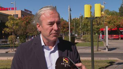 El alcalde de Zaragoza, Jorge Azcón, este sábado.