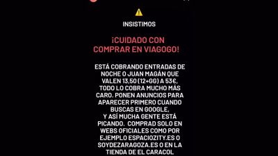 Mensaje publicado en Instagram por Espacio Zity. / @espaciozity