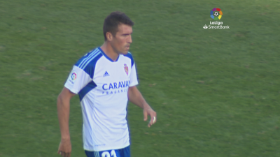Alberto Zapater, durante el partido