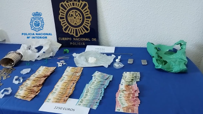 Imagen con los elementos decomisados. / Policía Nacional