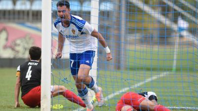 Gol del Deportivo Aragón. Foto: Real Zaragoza